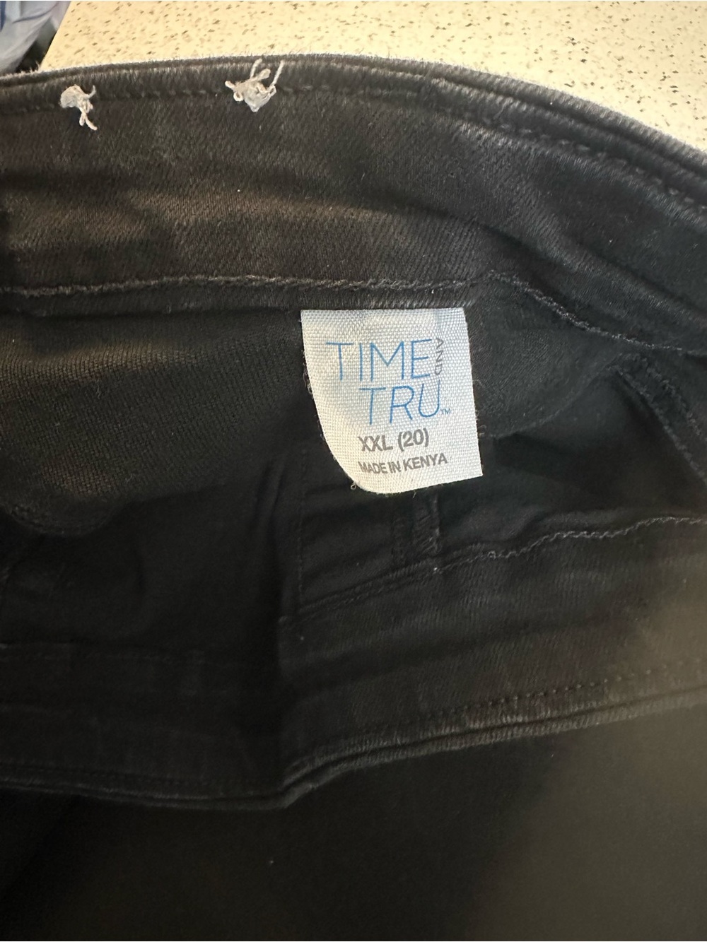 Time and Tru Black High-Rise Stretch Jeans